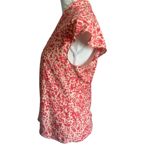 ANN TAYLOR Women’s Sleeveless Pink and Cream Blouse Size 6 - Picture 3 of 5